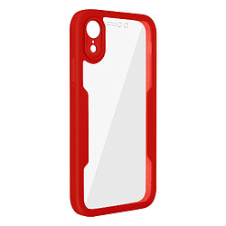 Avizar Coque iPhone XR Dos Plexiglas Avant Polymère Coins Renforcés Contour rouge