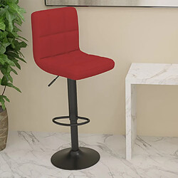 vidaXL Tabouret de bar Rouge bordeaux Tissu