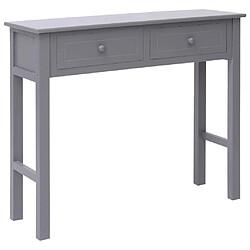 vidaXL Table console Gris 90 x 30 x 77 cm Bois