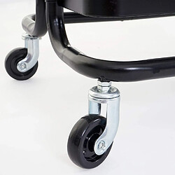 Acheter Decoshop26 Chariot de cuisine en métal noir sur roulettes avec 3 paniers de rangement ETA04048