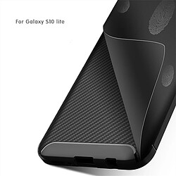 Acheter Wewoo Coque en TPU antichoc fibre de carbone pour Galaxy S10 Lite (noir)