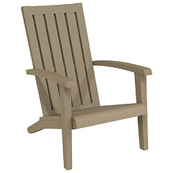 Maison Chic Chaise de jardin - Fauteuil d'extérieur Adirondack marron clair polypropylène -MN42555