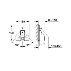 Avis MITIGEUR MONOCOMMANDE ENCASTRE DOUCHE ET BAIGNOIRE ECUBE GROHE AVEC INVERSEUR