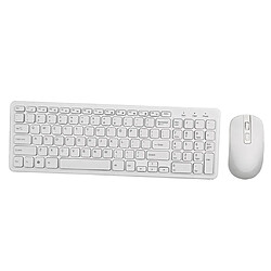 2.4G Multifonction Sans Fil Clavier Souris Accessoires De Bureau Pour Ordinateur Portable Blanc pas cher