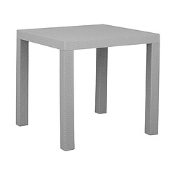 Beliani Table de jardin Matériaux synthétiques Gris clair FOSSANO