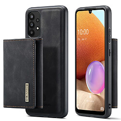 Dg.Ming Coque en TPU + PU magnétique, hybride avec béquille noir pour votre Samsung Galaxy A32 4G (EU Version)