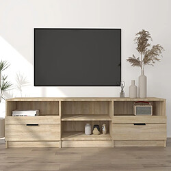 vidaXL Meuble TV Chêne sonoma 150x33,5x45 cm Bois d'ingénierie