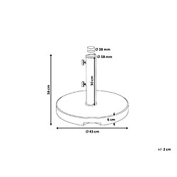 Avis Beliani Socle de parasol CEGGIA Noir Rond