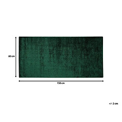 Beliani Tapis en viscose vert foncé 80 x 150 cm GESI II