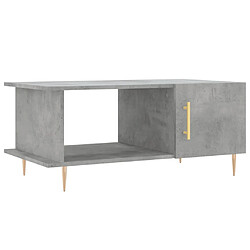 Maison Chic Table basse,Table Console Table d'appoint, Table pour salon gris béton 90x50x40 cm bois d'ingénierie -MN95748