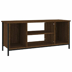 Maison Chic Meuble TV scandinave - Banc TV pour salon chêne marron 102x35x45 cm bois d'ingénierie -MN75370