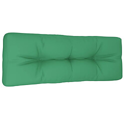 Avis vidaXL Coussin de palette vert 120x40x12 cm tissu