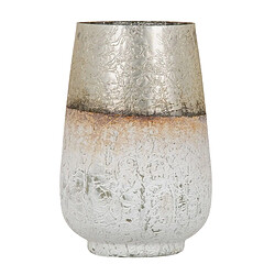 BigBuy Home Vase Verre Doré Blanc 17 x 17 x 25 cm