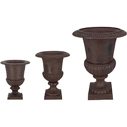 Esschert Design Vase Médicis en fonte Lot de 3.