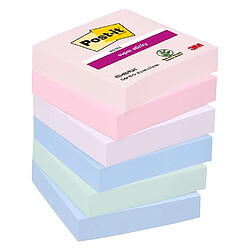 Notes couleurs Soulful Super Sticky Post-it 47,6 x 47,6 mm - bloc de 90 feuilles - Lot de 12