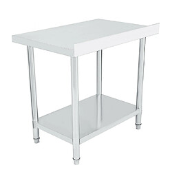 Avis Bcelec WT2436B Table de cuisine, plan de travail avec rebord en inox 90x60cm, idéal cuisine, restaurant, gastronomie, table de découpe