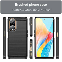 Htdmobiles Coque pour Oppo A98 5G - housse etui silicone gel carbone + verre trempe - NOIR