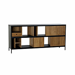 Buffet DKD Home Decor Alvin Noir Naturel Fer Frêne 160 x 40 x 75 cm