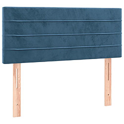 vidaXL Tête de lit Bleu foncé 80x5x78/88 cm Velours