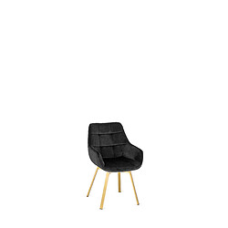 Vivaldi Chaise Pivotant MIA Noir Velours