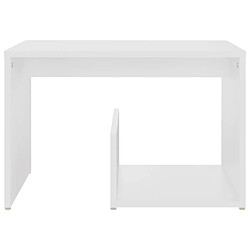 Avis vidaXL Table d'appoint blanc 59x36x38 cm bois d'ingénierie