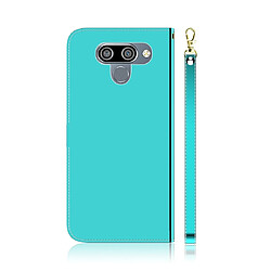 Avis Wewoo Housse Coque Etui à rabat horizontal en surface imitation miroir pour LG K50 avec fentes cartes et porte-cartes ainsi que portefeuille et lanière Vert menthe