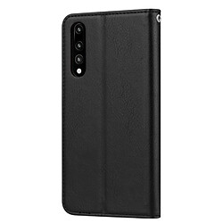 Avis Wewoo Housse Coque Étui en cuir à rabat horizontal avec texture pour la peau Huawei P20avec cadre photoporte-cartesemplacements cartes et porte-monnaie Noir