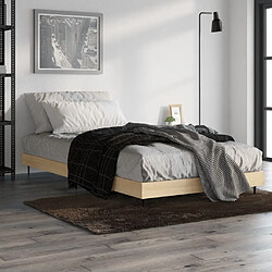 Avis vidaXL Cadre de lit sans matelas chêne sonoma 90x200 cm