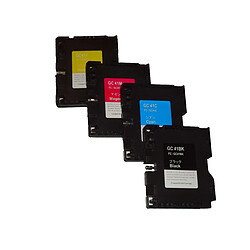 vhbw Set de 4 cartouches d'encre / cartouches d'imprimante pour Ricoh Aficio SG 2010, SG 2100, SG 3100, SG 3110 etc., remplace RICOH GC-41