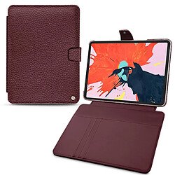 Housse cuir Apple iPad Pro 11' (2018) - Rabat portefeuille - Lie de vin ( Pantone #412234 ) - NOREVE