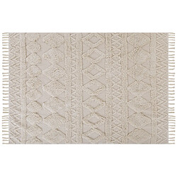 Beliani Tapis en Coton Beige 160 x 230 cm DIDIM