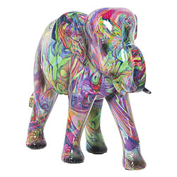 Figurine Décorative Alexandra House Living Multicouleur Plastique Eléphant Peinture 13 x 21 x 29 cm