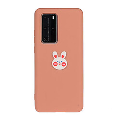 Coque en TPU décor de logo animal unique tête de lapin pour votre Huawei P40 Pro