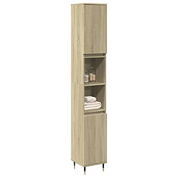 vidaXL Armoire salle de bain chêne sonoma 30x30x190 cm