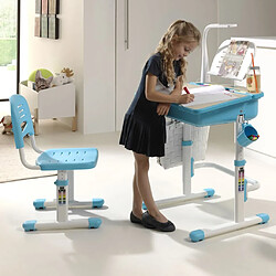 Avis Vipack Bureau réglable enfant avec chaise Bleu clair et blanc