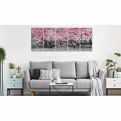 Paris Prix Tableau 5 Panneaux Magnolia Park Narrow Pink 80 x 200 cm