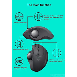 Avis Universal Souris de batterie rechargeable de souris trackball sans fil souris