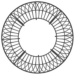 Avis vidaXL Banc circulaire tour d'arbre Ø160 cm Noir Acier
