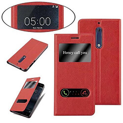 Cadorabo Coque Nokia 5 2017 Etui en Rouge pas cher