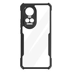 Avizar Coque pour Oppo Reno 10 et 10 Pro Rigide Coins Bumpers Transparent Contour Noir