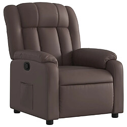 vidaXL Fauteuil inclinable Marron Similicuir