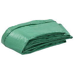 vidaXL Coussin de protection PE vert pour trampoline rond 4,57 m