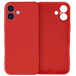 Avizar Coque pour iPhone 16 Plus Soft Touch Mat Silicone Flexible Rouge