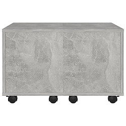 Maison Chic Table basse,Table Console Table d'appoint, Table pour salon Gris béton 60x60x38 cm Aggloméré -MN99938 pas cher