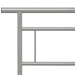 Maison Chic Lit adulte - Lit simple Cadre de lit,Structure du lit Contemporain Gris Métal 160x200 cm -MN36457 pas cher