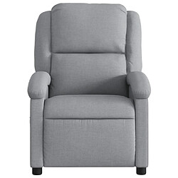 Avis vidaXL Fauteuil de massage inclinable Gris clair Tissu