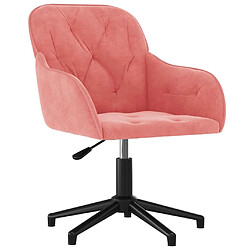 Maison Chic Chaise Gaming | Chaise pivotante de bureau Ergonomique Fauteuil Rose Velours -GKD69932