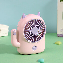 Avis (Rose) Dessin Animé Chaton Mignon Petit Ventilateur Chargeur Usb Mini Ventilateur De Bureau Portable