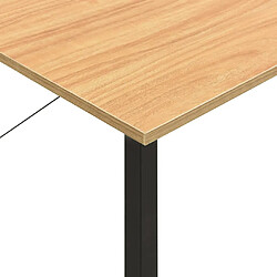 Helloshop26 Bureau table poste de travail meuble d'ordinateur informatique étude d'ordinateur et chêne clair 80 x 40 x 72cm MDF et métal brun 02_0023755 pas cher