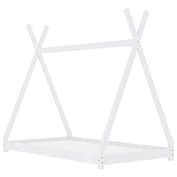 vidaXL Cadre de lit d'enfant Blanc Bois de pin massif 70x140 cm